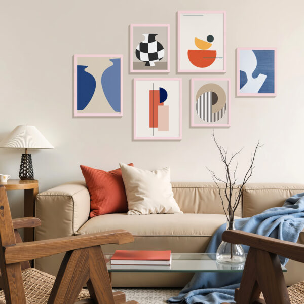 Vittanly Picture Frame Set of 3 for Wall Mounting or Tabletop, Picture Frames for Wall Decor, Engineered Wood