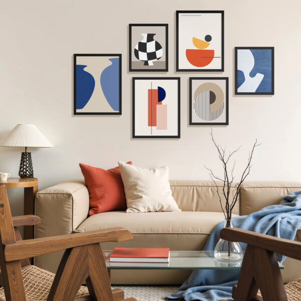 Vittanly Picture Frame Set of 3 for Wall Mounting or Tabletop, Picture Frames for Wall Decor, Engineered Wood