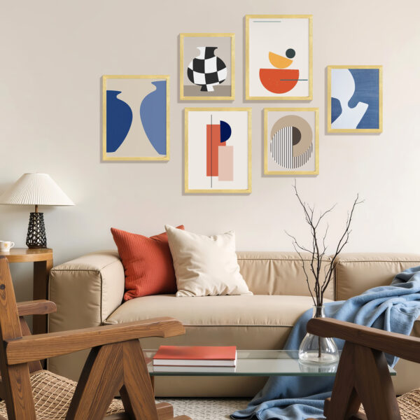 Vittanly Picture Frame Set of 3 for Wall Mounting or Tabletop, Picture Frames for Wall Decor, Engineered Wood