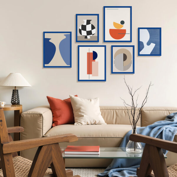 Vittanly Picture Frame Set of 3 for Wall Mounting or Tabletop, Picture Frames for Wall Decor, Engineered Wood