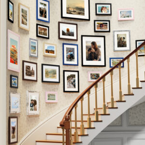 Vittanly 4 Pack Picture Frames, Engineered Wood with HD Plexiglass, Wall Gallery Photo Frames for Wall or Tabletop