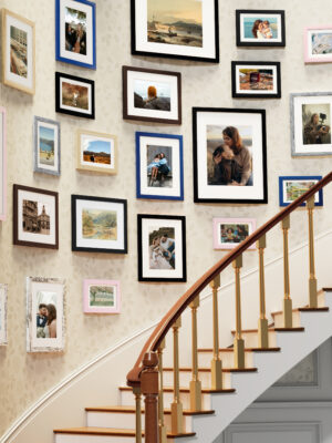 Vittanly 4 Pack Picture Frames, Engineered Wood with HD Plexiglass, Wall Gallery Photo Frames for Wall or Tabletop