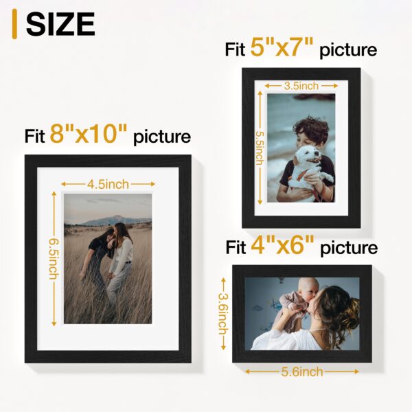 Vittanly 12 Pack Picture Frames Collage Wall Decor for Mounting or Tabletop Display, Multi Sizes Including 8x10, 5x7, 4x6