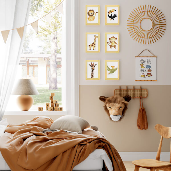 Vittanly Picture Frame Set of 3 for Wall Mounting or Tabletop, Picture Frames for Wall Decor, Engineered Wood