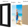 Vittanly Picture Frames Made of Solid Wood and Shatterproof Plexiglass, Wooden Photo Frame for Wall Mounting or Tabletop Display