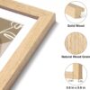 Vittanly Picture Frame - Solid Natural Wood Frame with Shatterproof Plexiglass, Includes Mat, Wall Hanging or Tabletop Display for Photos, Art, Home & Office Decor