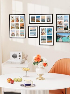 Vittanly Collage Picture Frame, Wall Mount Photo Frame with Shatterproof Plexiglass, Lightweight Modern Home & Office Decor, 1 Pack