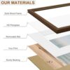 Vittanly Picture Frame - Solid Natural Wood Frame with Shatterproof Plexiglass, Includes Mat, Wall Hanging or Tabletop Display for Photos, Art, Home & Office Decor