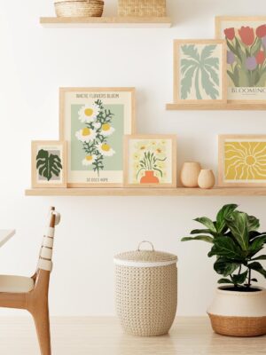 Vittanly Picture Frame - Solid Natural Wood Frame with Shatterproof Plexiglass, Includes Mat, Wall Hanging or Tabletop Display for Photos, Art, Home & Office Decor