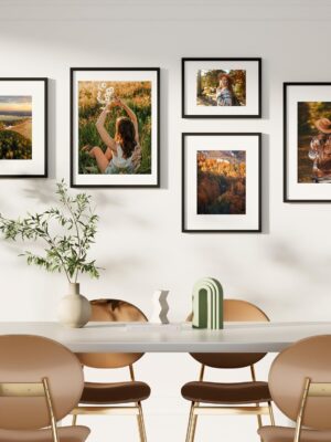 Vittanly Picture Frame with Plexiglass - Poster Frame for Wall Display - Includes Mat, Made of Durable PVC Design