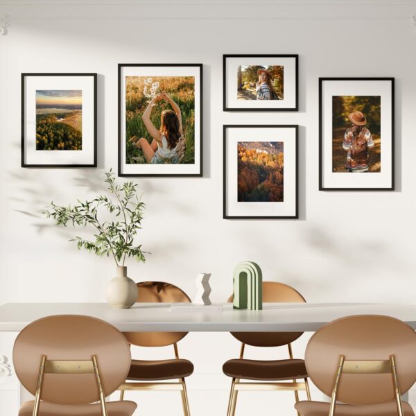 81zP6qix5SL._AC_SL1500_ Vittanly Picture Frame with Plexiglass - Poster Frame for Wall Display - Includes Mat, Made of Durable PVC Design