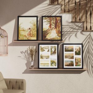 Vittanly Collage Picture Frame, Displays Different Pictures with Mat or without Mat, Picture Frames Collage Wall Decor for Horizontal or Vertical Display, 1 Pack