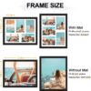 Vittanly Collage Picture Frame, Displays Different Pictures with Mat or without Mat, Picture Frames Collage Wall Decor for Horizontal or Vertical Display, 1 Pack