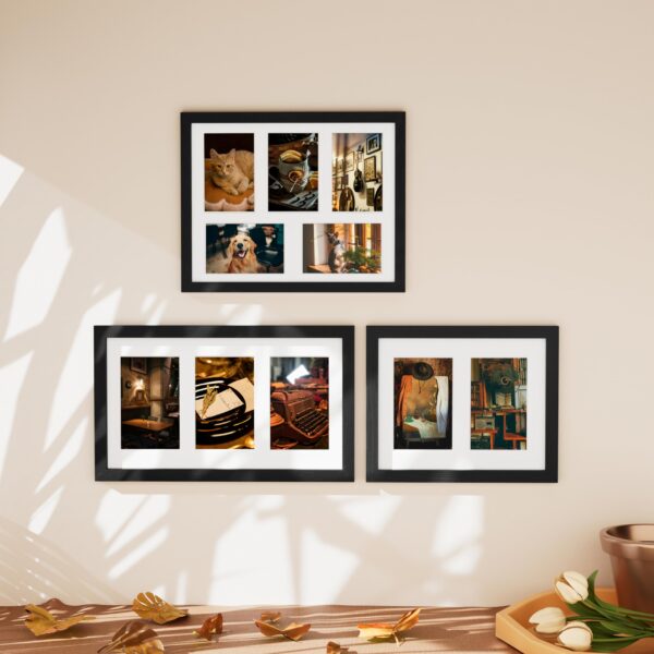 Vittanly Collage Picture Frame, Displays Different Pictures with Mat or without Mat, Picture Frames Collage Wall Decor for Horizontal or Vertical Display, 1 Pack