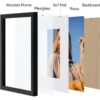 Vittanly 4 Pack Picture Frames, Engineered Wood with HD Plexiglass, Wall Gallery Photo Frames for Wall or Tabletop