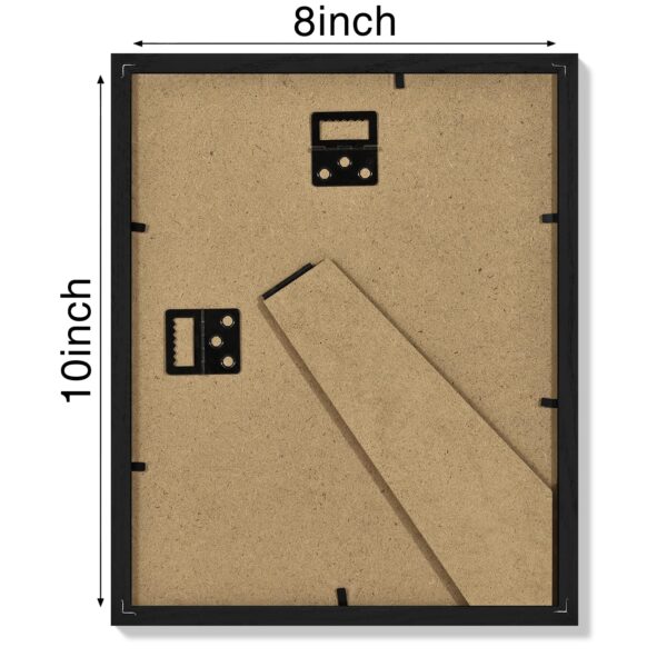 Vittanly 4 Pack Picture Frames, Engineered Wood with HD Plexiglass, Wall Gallery Photo Frames for Wall or Tabletop