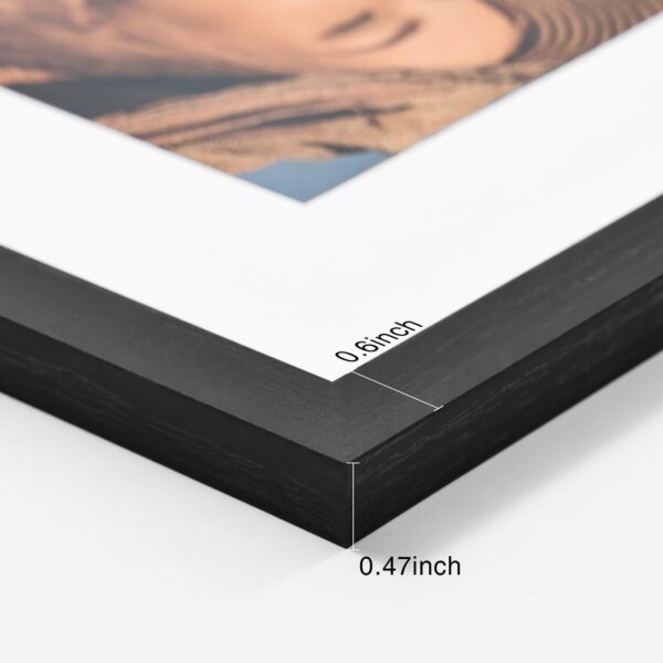 Vittanly 4 Pack Picture Frames, Engineered Wood with HD Plexiglass, Wall Gallery Photo Frames for Wall or Tabletop