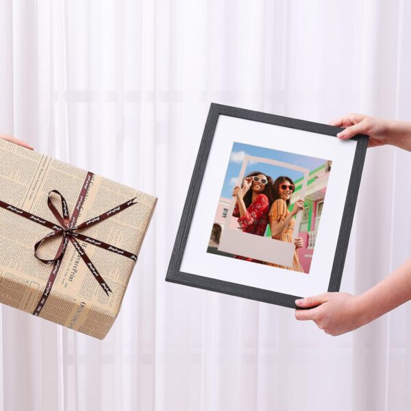 71vAhTX7A3L._AC_SL1500_ Vittanly Picture Frame, Displays Different Pictures with Mat or without Mat, Engineered Wood with Shatter Resistant Plexiglass, 1 Pack