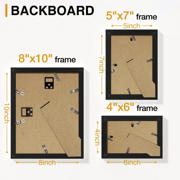 Vittanly 12 Pack Picture Frames Collage Wall Decor for Mounting or Tabletop Display, Gallery Wall Frame Set for Family, Multi Sizes Including 4pcs 8x10, 4pcs 5x7, 4pcs 4x6