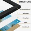 Vittanly Picture Frames Set of 12, Engineered Wood with Shatter Resistant Plexiglass, Wall or Tabletop Photo Frames
