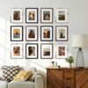 Vittanly Picture Frames Set of 12, Engineered Wood with Shatter Resistant Plexiglass, Wall or Tabletop Photo Frames