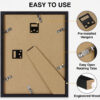 Vittanly 5 Pack Picture Frames, Gallery Wall Frame Set for Wall Mounting or Tabletop, Engineered Wood with Shatter Resistant Plexiglass