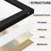 Vittanly Picture Frames Set of 10 for Wall or Tabletop Display, Engineered Wood with Shatter Resistant Plexiglass