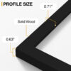 Vittanly Solid Wood Picture Frame Set of 4, Picture Frames for Wall or Tabletop Display