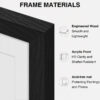 Vittanly Picture Frames Set of 10 for Wall or Tabletop Display, Engineered Wood with Shatter Resistant Plexiglass