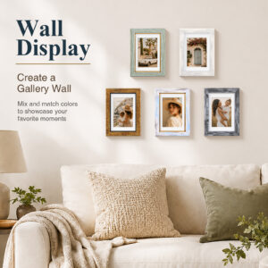Vittanly Picture Frames, Covered by Plexiglass, 5 Pack