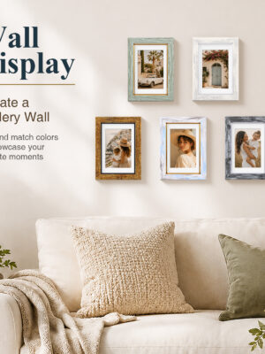 Vittanly Picture Frames, Covered by Plexiglass, 5 Pack