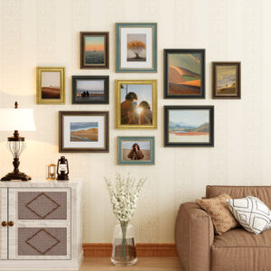 Vittanly Picture Frames Set of 4, Vintage Photo Frames