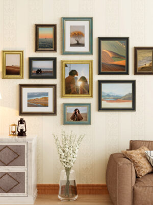Vittanly Picture Frames Set of 4, Vintage Photo Frames