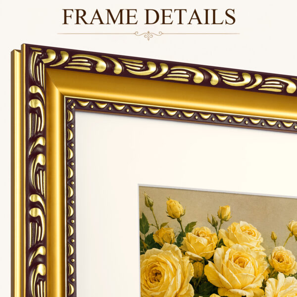 Vittanly Ornate Vintage Picture Frame for Wall or Tabletop, 1 Pack