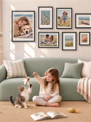Picture Frame with Solid Wood & Real Glass