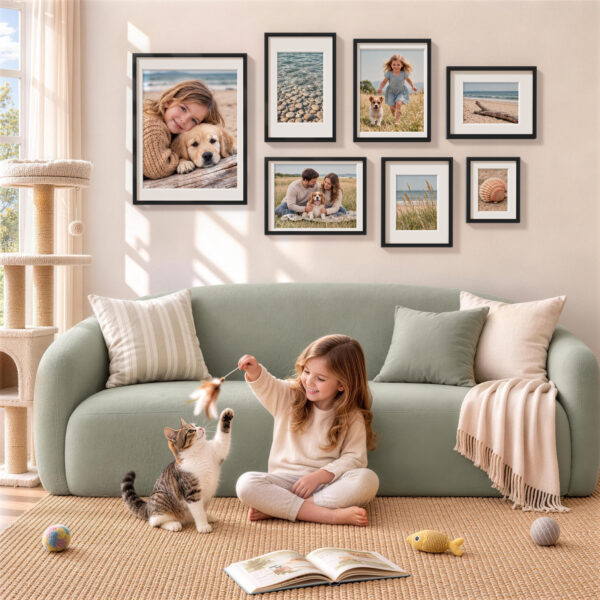 Picture Frame with Solid Wood & Real Glass